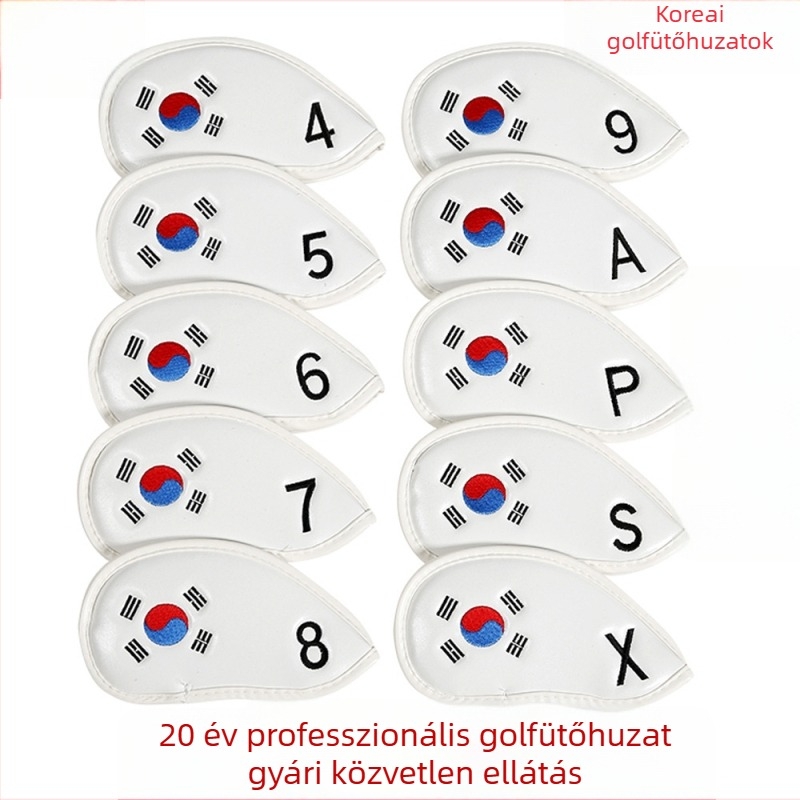 Bőr Golf vasfejfedő Velcro-ral és egyedi logóval