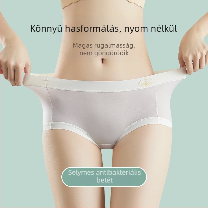 Ice Silk női alsónemű középső derekú, antibakteriális bélés az intim részen, lélegző, fenékemelő, könnyű nyári