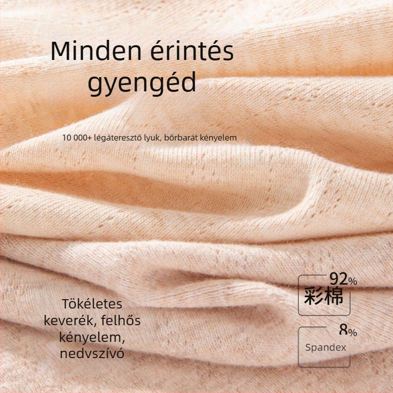 A-kategóriás színes pamut női alsónemű antibakteriális intim résszel, középmagas derekú, 2025-ös modell