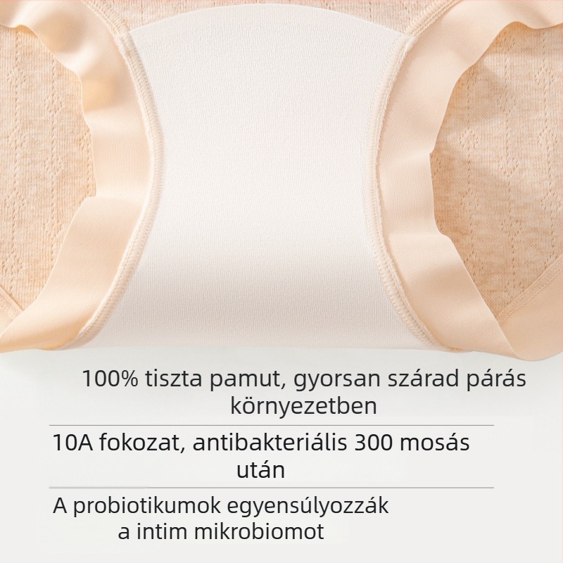A-kategóriás színes pamut női alsónemű antibakteriális intim résszel, középmagas derekú, 2025-ös modell
