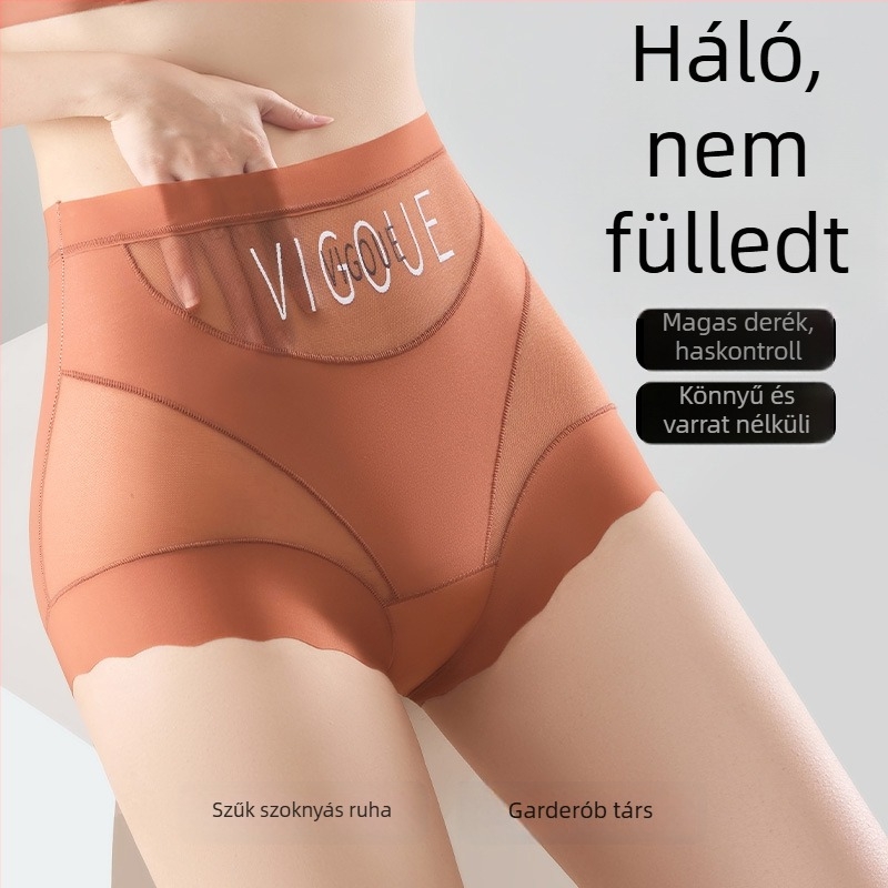 Plusz méretű magas derekú hasszabályozó alakformáló alsónemű, lélegző nylon hálóval, antibakteriális shapewear nőknek