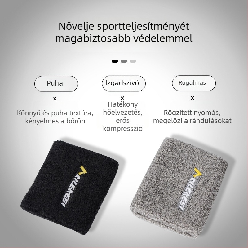 Izzadságot felszívó sportcsuklópánt és csuklóvédő kosárlabdához és más sportokhoz; univerzális méret; logóval testreszabható