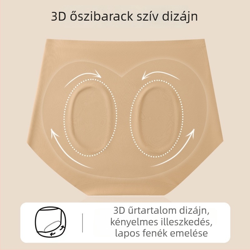 Nyári Ice Silk női alsónemű, lélegző, gyorsan száradó, antibakteriális, magas derekú, belső bélés mulberry selyemből