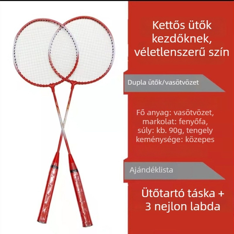 Ultra-light badmintonütő készlet felnőtteknek és gyerekeknek, kezdőknek — 2 darab, tartós és rugalmas