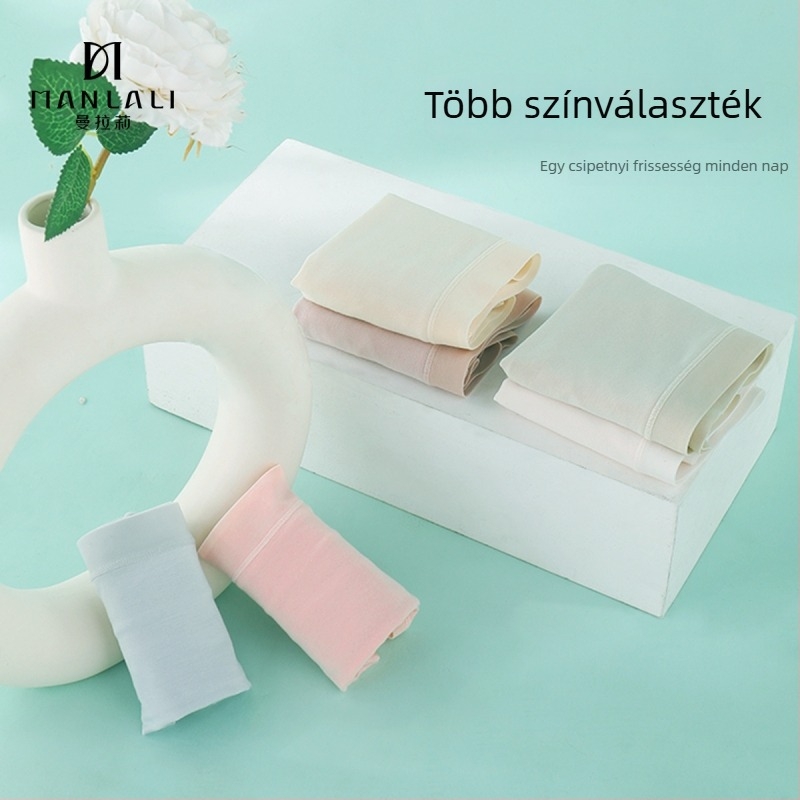 60 darab Lenzing Modal női alsóneműk Mulberry Silk, 5A antibakteriális, légáteresztő, közepes-magas derék, plusz méret