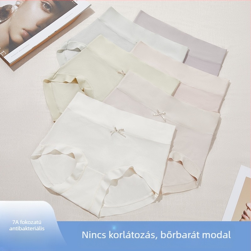 Modal magas derekú női alsónemű, nagy méret, antibakteriális, magas rugalmasság, bőrbarát, vékony, fenékemelő