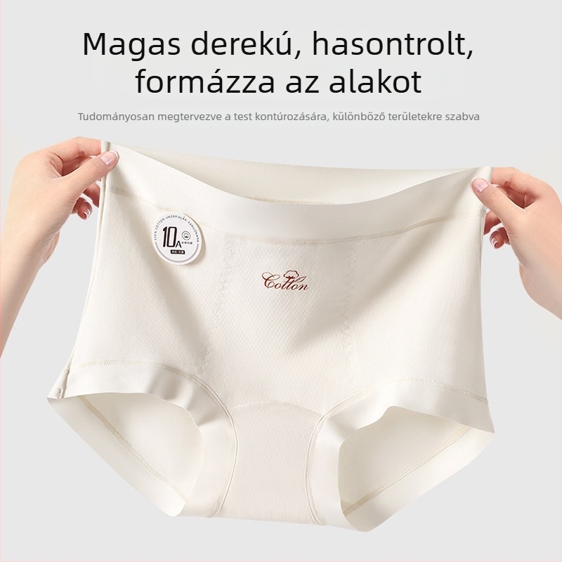 Magas derekú női fehérnemű 100% pamutból, antibakteriális ágyéki rész, bőrbarát, légáteresztő, vékony, szülés utáni használatra