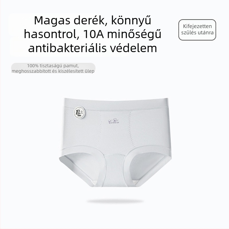 Magas derekú női fehérnemű 100% pamutból, antibakteriális ágyéki rész, bőrbarát, légáteresztő, vékony, szülés utáni használatra