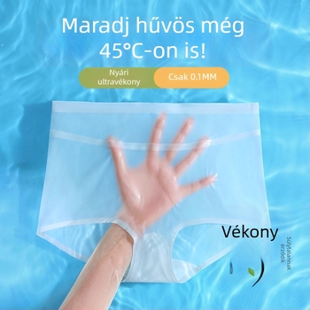 Ultra vékony jégselyem seamless női alsónemű középmagasságú derekú, lélegző, gyorsan száradó, nude hatású, nem szorítja a csípőt