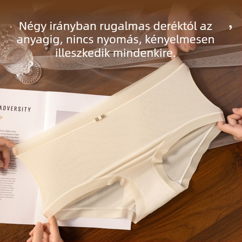 Plusz méretű női alsónemű középmagas derekú, ice silk anyagból, könnyű, lélegző, puha és kényelmes, modell 9500