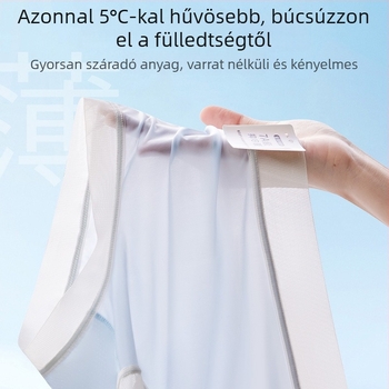 XL Ice Silk Seamless antibakteriális női alsó, 7A, középmagas derekú, légáteresztő, ultra vékony, természetes érzet, csípőemelés