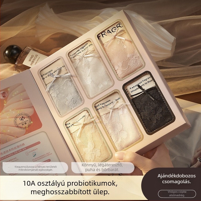 Sexy retro csipkés női alsó, varratmentes, lélegző és rugalmas, luxus jacquard mintával és hosszított fazonnal