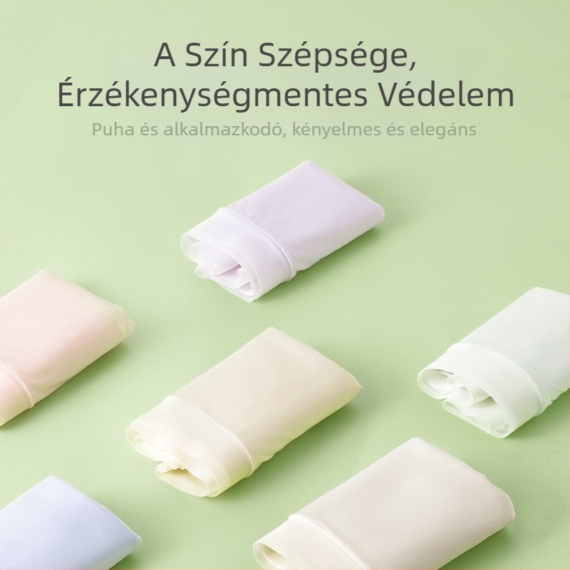 Ultra vékony, lélegző jégselyem gyorsan száradó női háromszögbugyi, középmagas derekú, egyszínű, antibakteriális