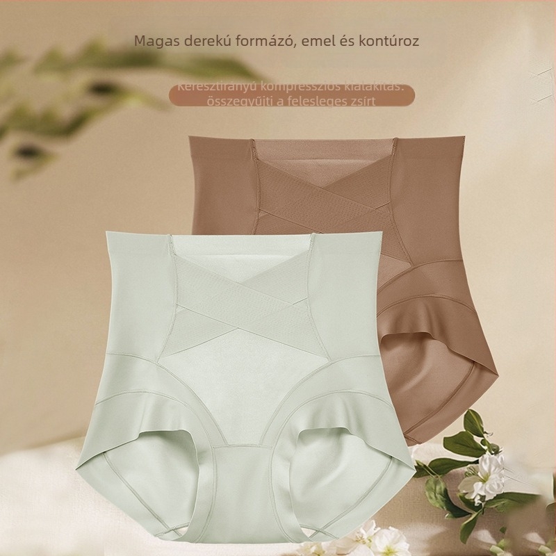 Magas derekú ice silk hasi formázó női alsónemű, keresztezett alakformáló, légáteresztő, modell ZS8523