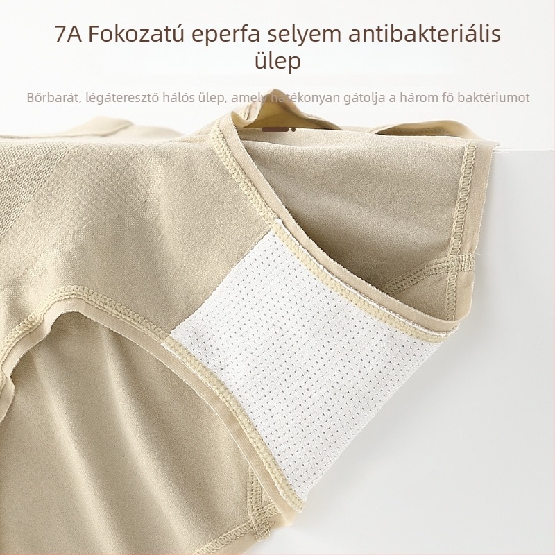 Új 7A selyem antibakteriális középmagas derék, fenékemelő, haskontroll, varrat nélküli, rendkívül rugalmas shapewear női alsó