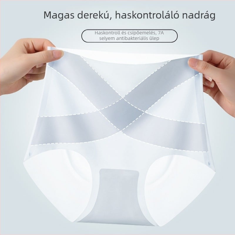 X jégselyem bandázs alakformáló fehérnemű nőknek – magas derekú, fenék és has emelés, lélegző vékony anyag