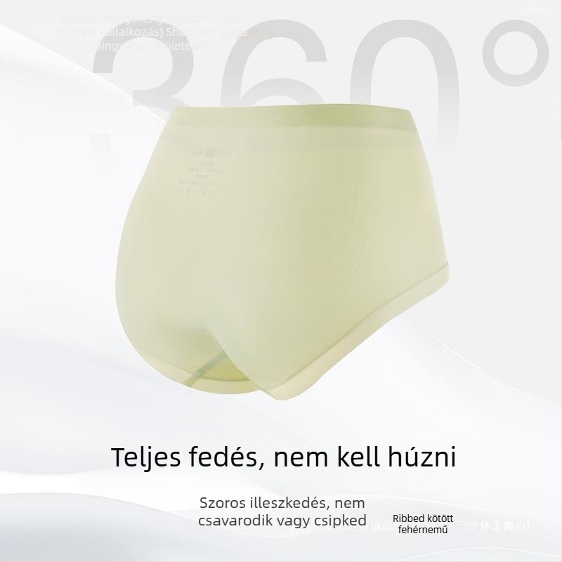 Női varrás nélküli nylon alsónemű, középmagas derékkal, formázó deréktájon, légáteresztő, antibakteriális, pamut belső a szeméremtájon