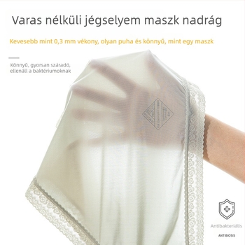 Női platina selyem alsónemű – jégselyem, gyorsan száradó, középmagas derék, légáteresztő, fenékemelés