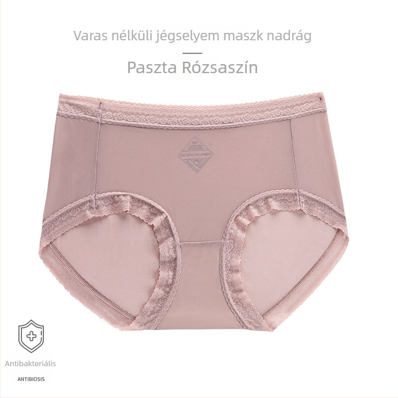 Női platina selyem alsónemű – jégselyem, gyorsan száradó, középmagas derék, légáteresztő, fenékemelés