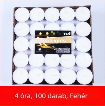 Aromaterápiás gyertya, füstmentes, 4 órás égés, pohár alakú paraffin gyertya