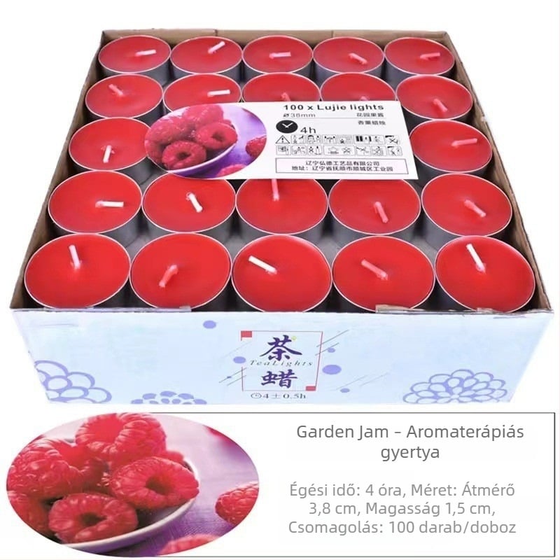 Aromaterápiás gyertya, füstmentes, 4 órás égés, pohár alakú paraffin gyertya
