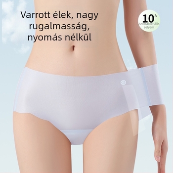 Nyári női ice silk alsónemű, antibakteriális intim rész, kényelmesen lélegző, varrat nélküli háromszög fazon, láthatatlan vonal nélkül
