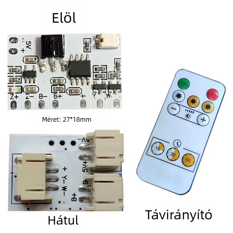 5V-os 2835 LED szalag háromszínű fényerő-szabályozással, érintéses távirányító, lépésmentes fényerő-szabályozás, dekoratív képkeret