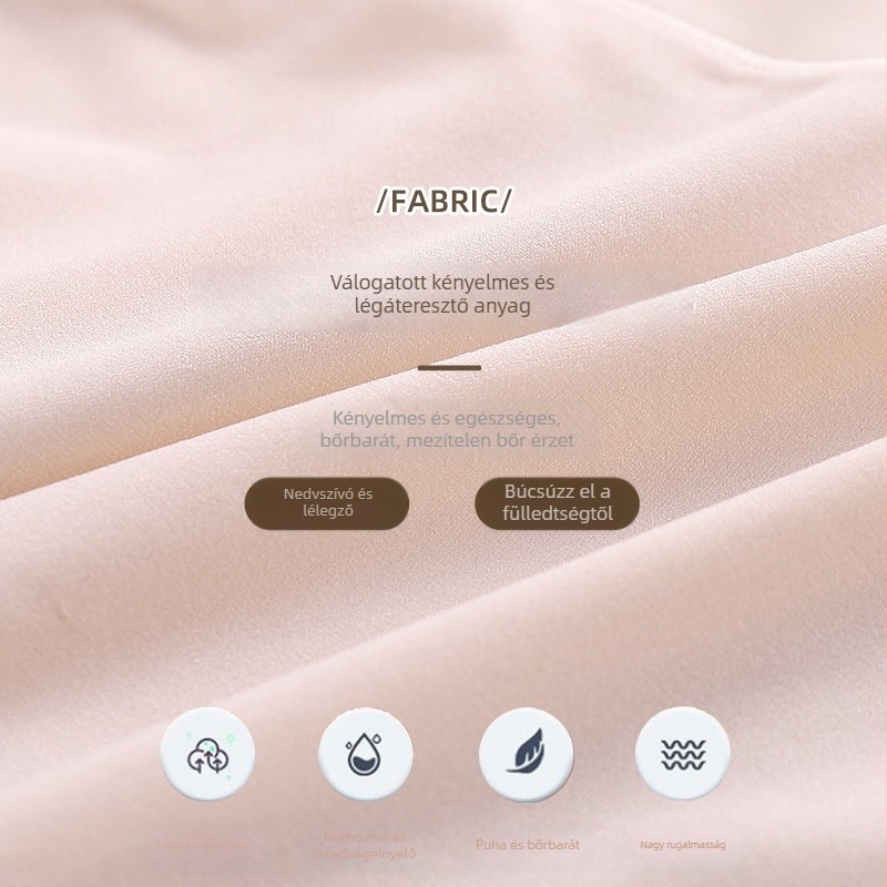 Ice Silk női alsónemű, egyszínű, középmagas derekú, nyári légáteresztő, láthatatlan vonalak nélkül, mulberry-selyem bélés, antibakteriális, nagy méret