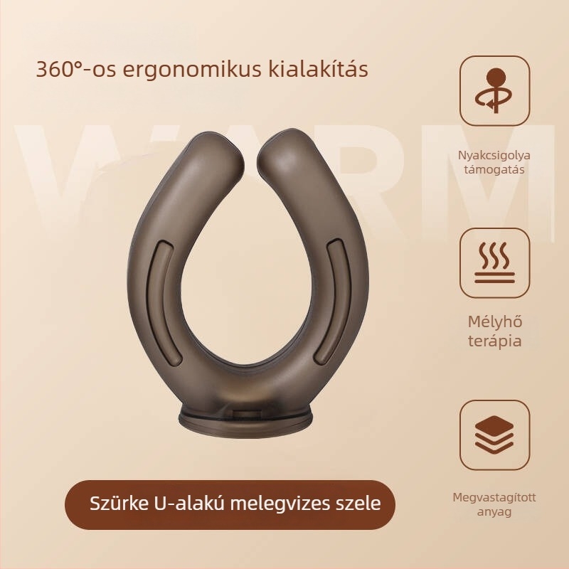 U alakú nyaki melegvizes palack, lógó kialakítás, dupla használat – meleg és hideg, PVC nagy átmérő