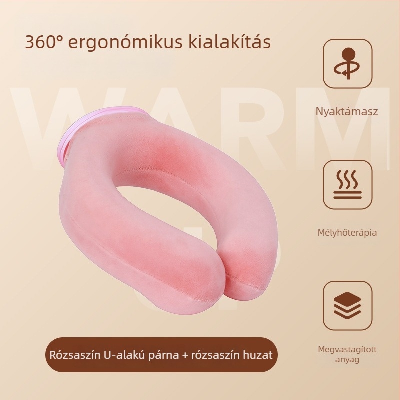 U alakú nyaki melegvizes palack, lógó kialakítás, dupla használat – meleg és hideg, PVC nagy átmérő