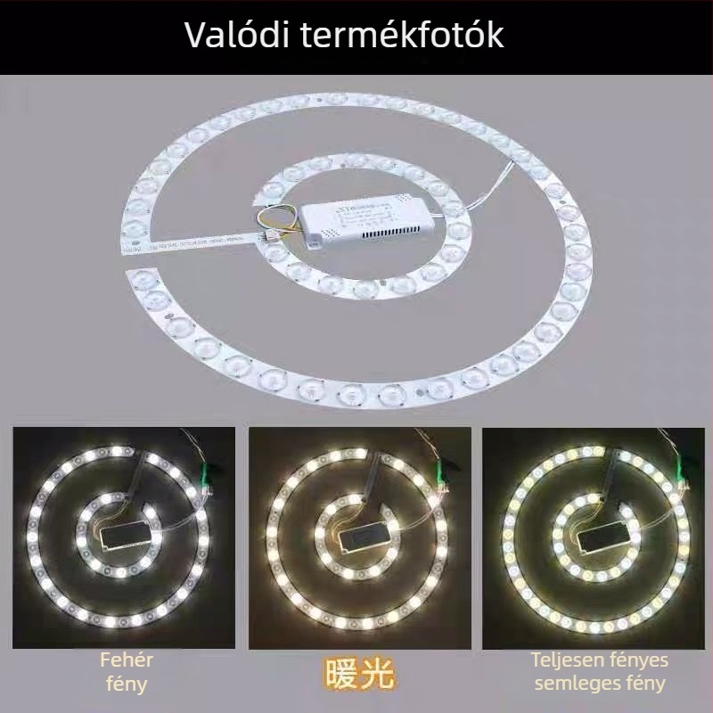 Mennyezeti ventilátorhoz LED-szalag távirányítással és háromszínű fényárnyalat állítással