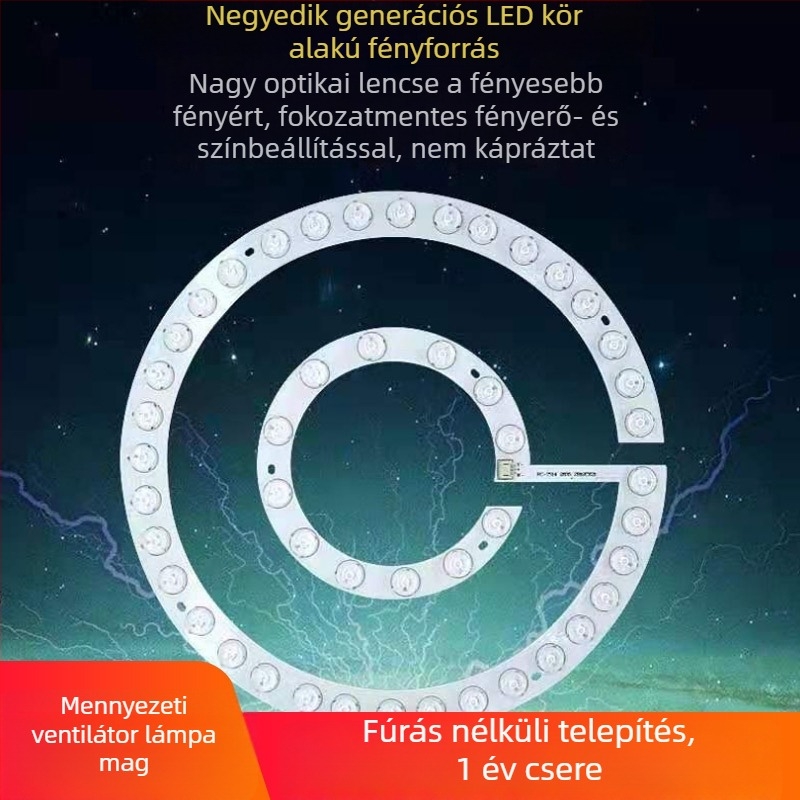Mennyezeti ventilátorhoz LED-szalag távirányítással és háromszínű fényárnyalat állítással
