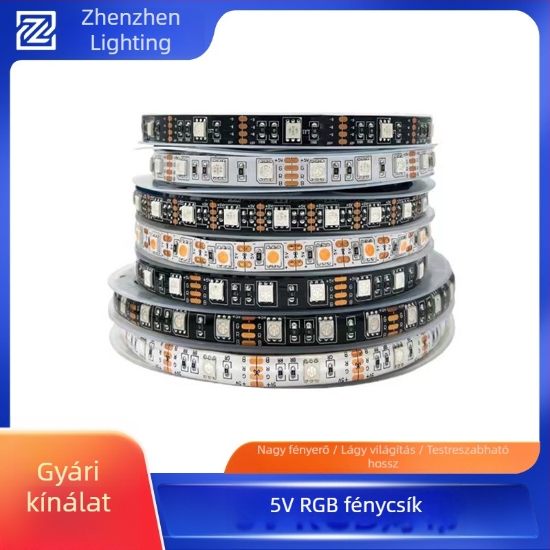 5V RGB LED-szalag 2835/5050 – alacsony feszültség, TV háttérvilágítás és PC ház, hangulatos világítás, vízálló