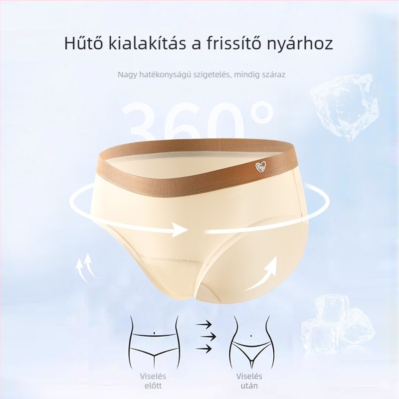 Női pamut alsónemű középmagasságú, lélegző, antibakteriális ágyék rész, bőrbarát anyag, 90–95% pamut