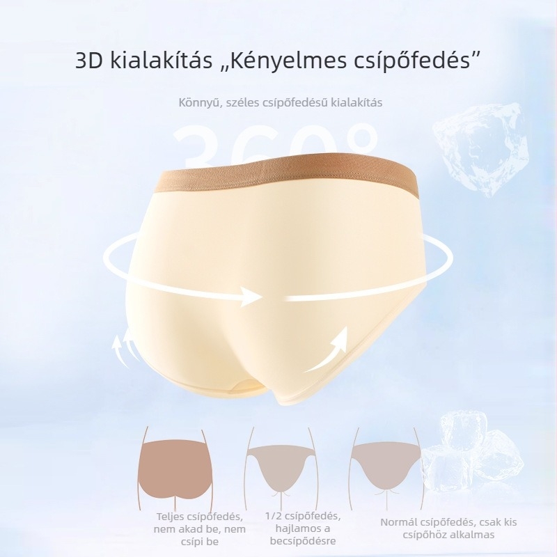 Női pamut alsónemű középmagasságú, lélegző, antibakteriális ágyék rész, bőrbarát anyag, 90–95% pamut
