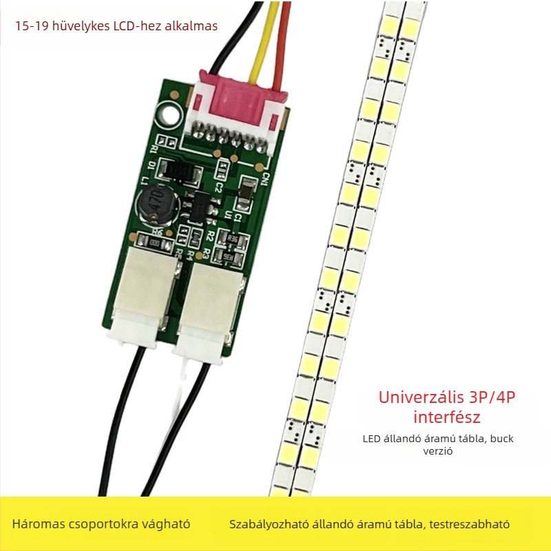 LED háttérvilágító készlet LCD monitorokhoz – 19/22/24 hüvelykben állítható fénycsík