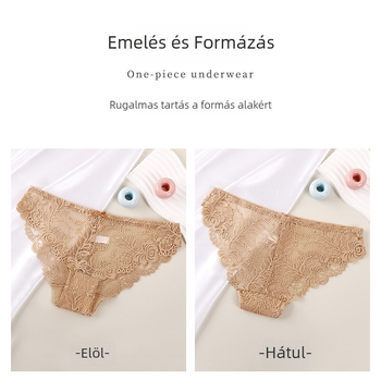 Női csipkés, varrás nélküli alsónemű – ice silk, légáteresztő, alacsony derekú