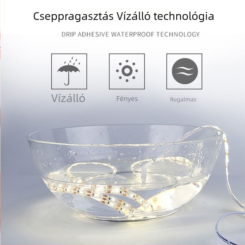 Színes LED háttérvilágítási szalag, 5V-os vízálló USB-tápellátású televíziós keretvilágítás