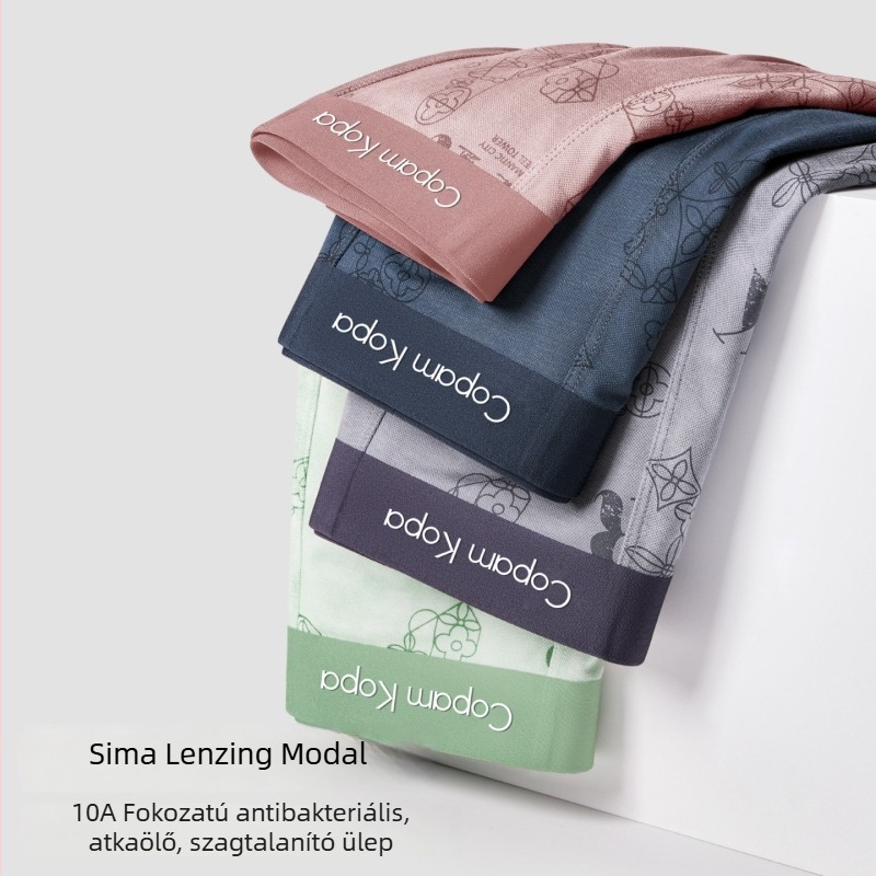 Lenzing Modal férfi alsónemű, varrás nélküli, lélegző boxer briefs mulberry silk résszel és antibakteriális zónával