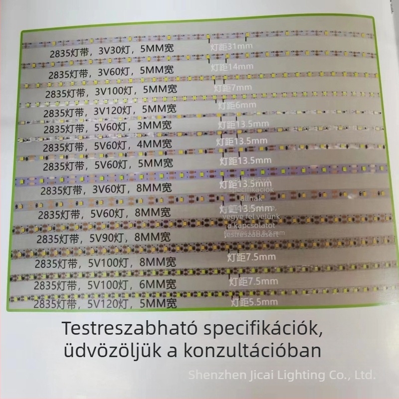 5V-2835 LED-szalag, 30–120 LED, két színű dekorációs LED-szalag, beltéri, dimmelhető, hossz 5–10 m, 120° fényvetés, CRI 80