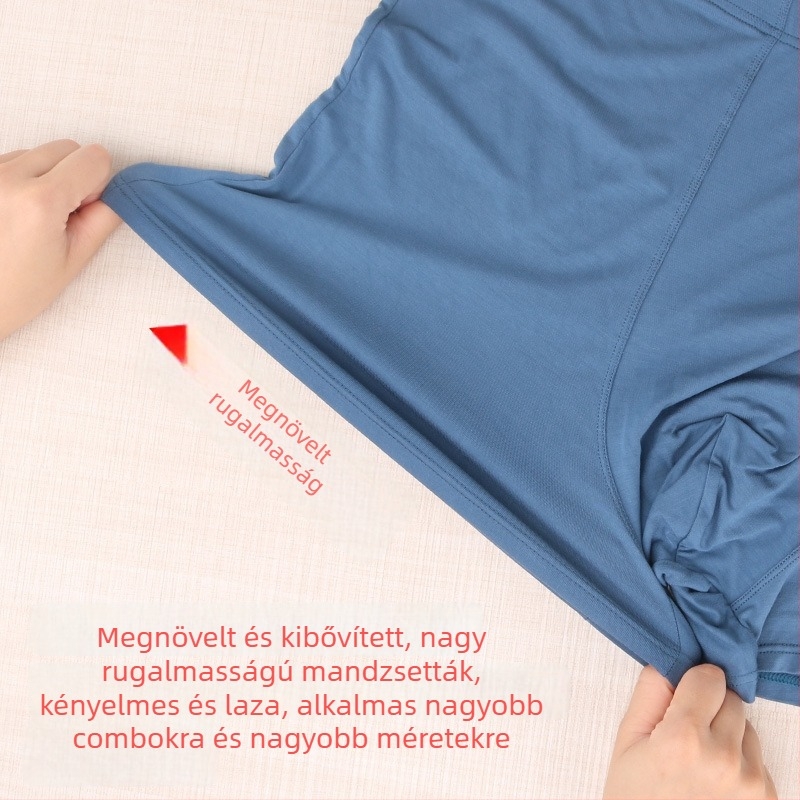 Pluszméretű férfi alsónemű, magas derék, laza szabás, lélegző modal anyag