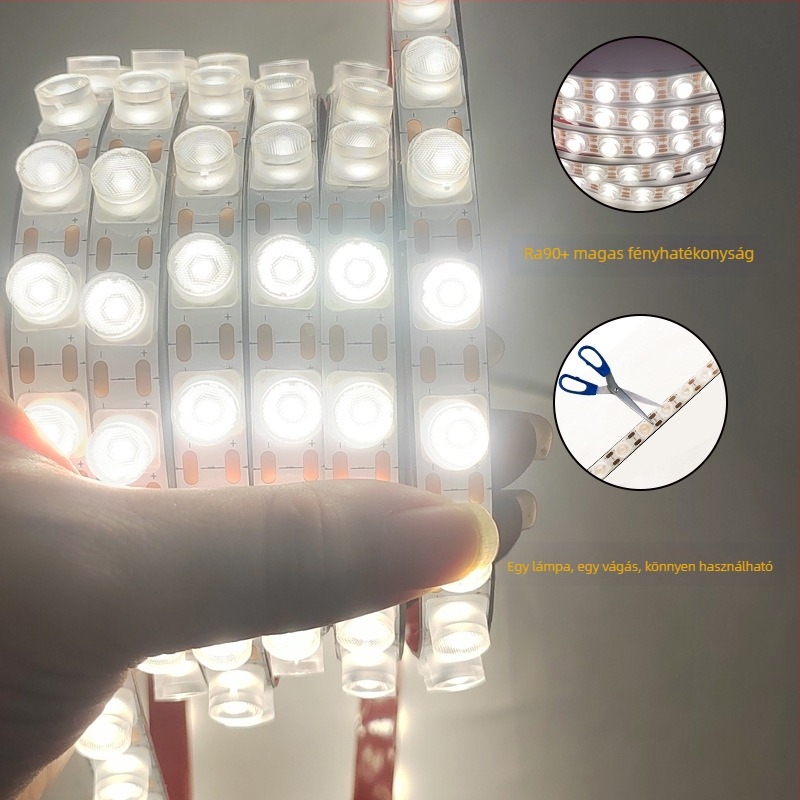 Rugalmas falmosó LED szalag, DC24V, beltéri, 48 LED/m, 30° fényvetés, CRI 90, 18W, dimmelhető, hossz 1 m