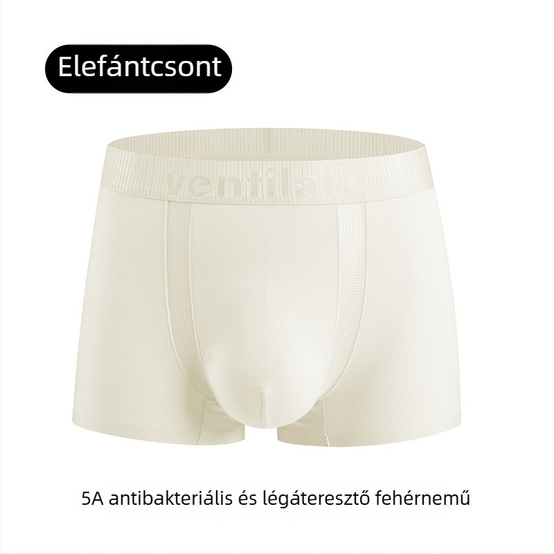 Modal férfi boxeralsónemű nyárra, vékony, lélegző, antibakteriális, laza szabás, középmagasságú derék, egyszínű