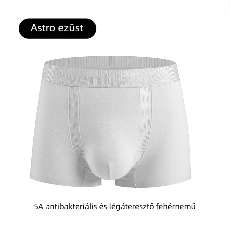 Modal férfi boxeralsónemű nyárra, vékony, lélegző, antibakteriális, laza szabás, középmagasságú derék, egyszínű