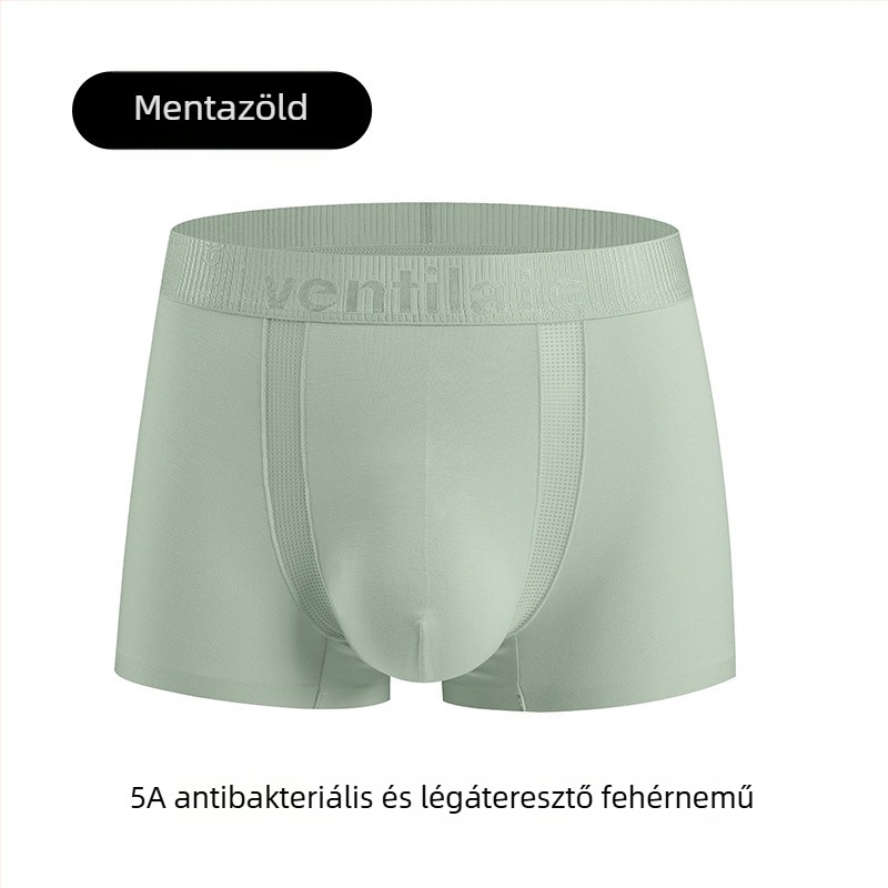 Modal férfi boxeralsónemű nyárra, vékony, lélegző, antibakteriális, laza szabás, középmagasságú derék, egyszínű