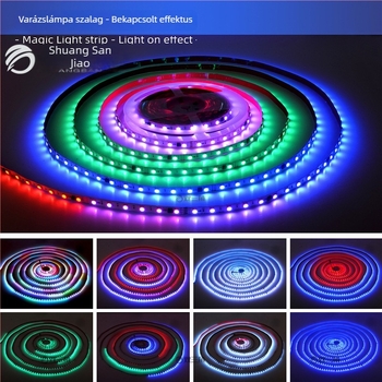 24V RGB LED szalag folyóvíz hatással, alacsony feszültség, öntapadós dekoráció esküvőre, csillagos ég és eső effekt háromszínű
