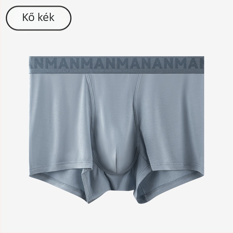 Modal férfi boxeralsónemű mulberry selyem béléses ágyéknál, antibakteriális, lélegző, középmagas derekú
