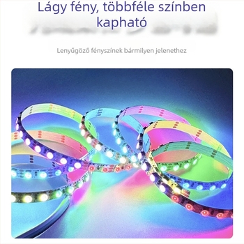 5 mm-es fantázia LED-szalag, modell 0807, programozható lineáris puha fénycsík távirányítóval