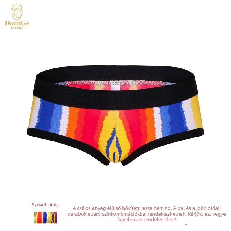 Férfi alacsony derekú boxer rövidnadrág, mintás, légáteresztő Ice Silk anyaggal