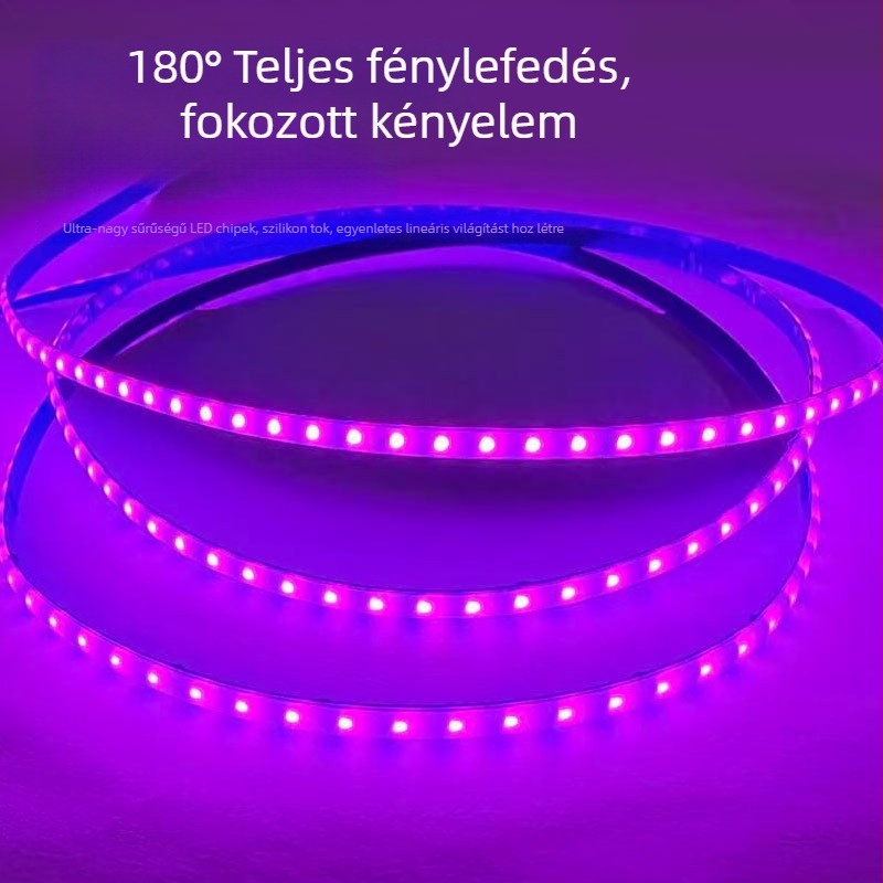 COB LED ultra-szűk LED-szalag, 5V, 5 mm RGB színváltó világítás autó belső hangulatvilágításhoz